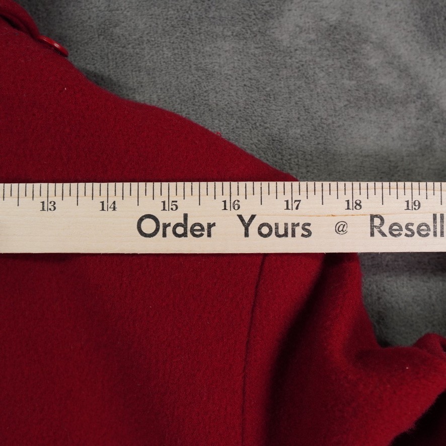 VTG Talbots Wool Toggle Duffel Coat Womens 6 Red Petite Removable Hood Gorpcore