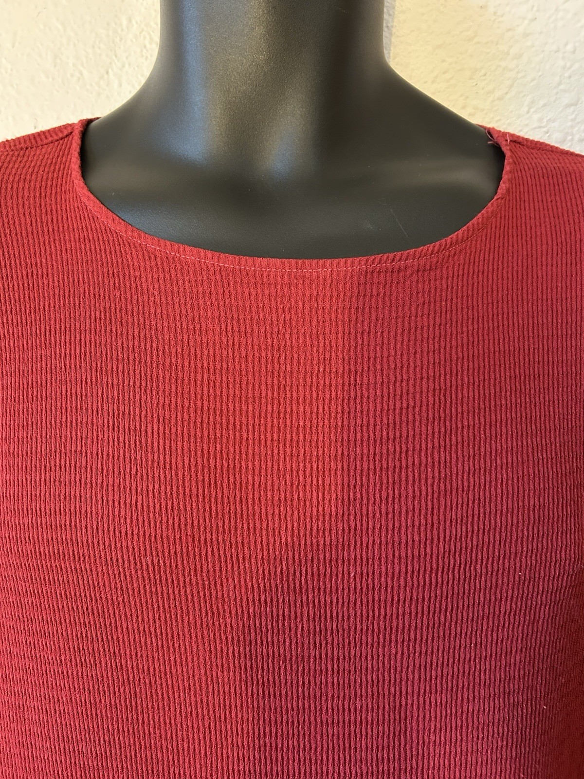 VTG 90’s CP Shades Red Textured Rayon Tank L Hand Dyed Boho Lagen Look READ