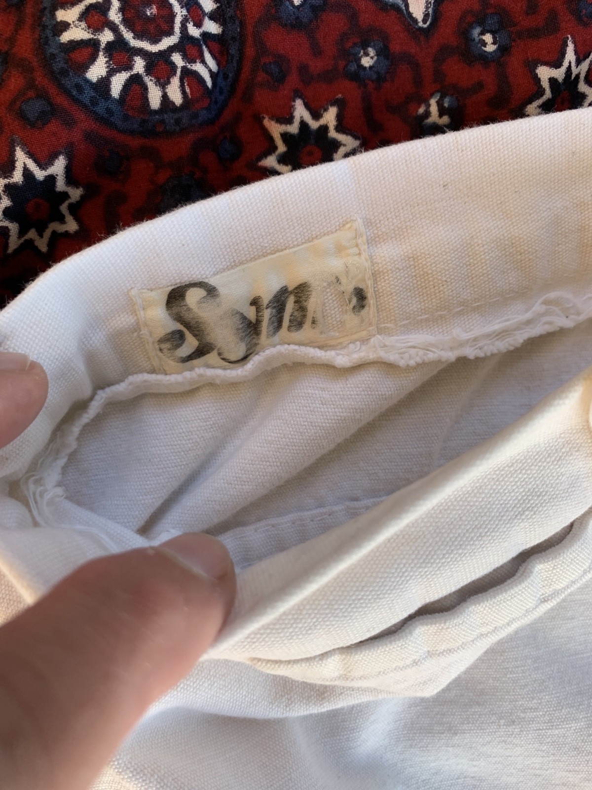 vintage 1970s Paris SYM français Wide Flare Leg cotton Twill Pants 30 x 30