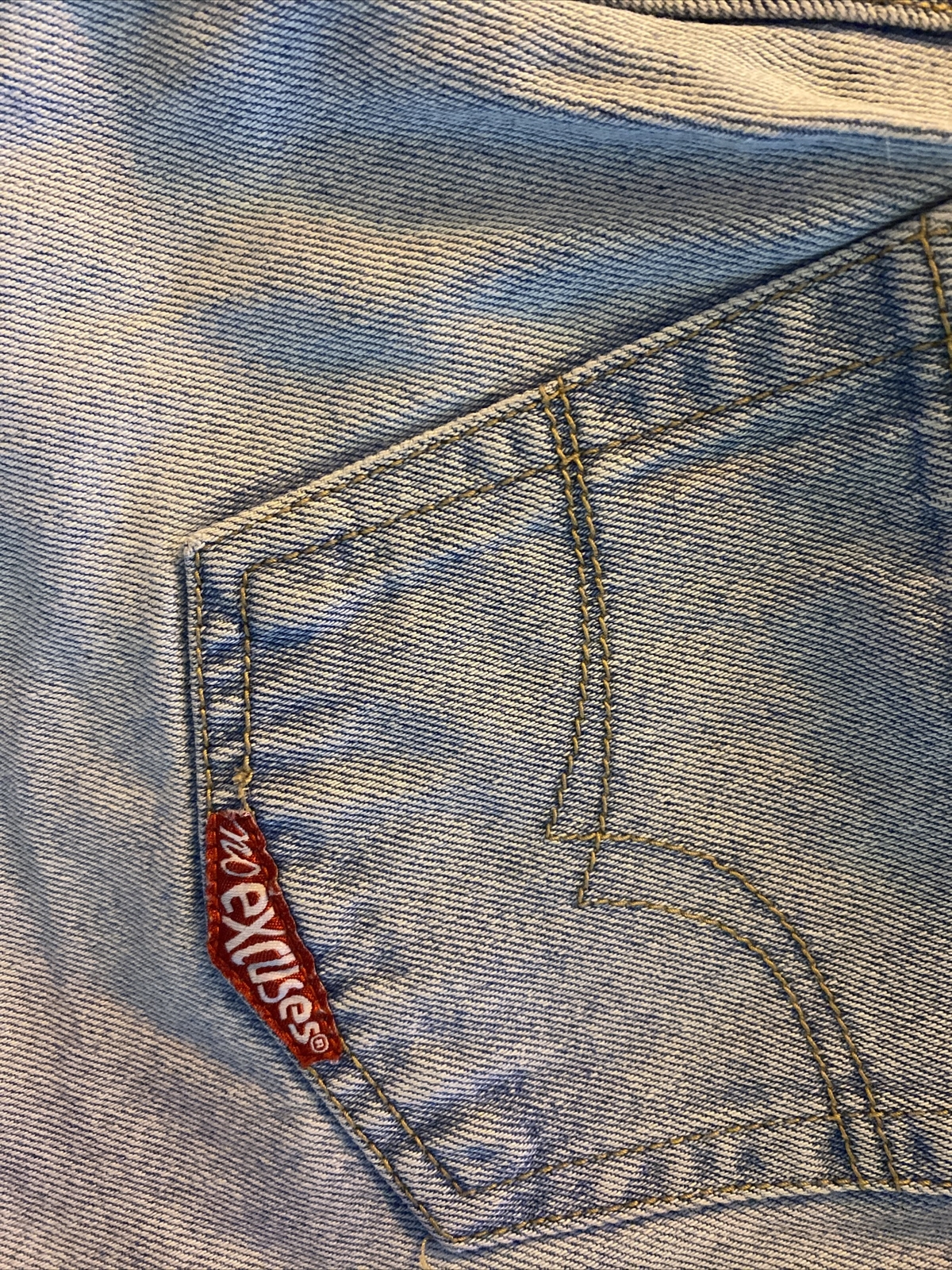 Vintage 90’s No Excuses High Rise Denim Shorts 7/8 buttonfly Blue Jeans