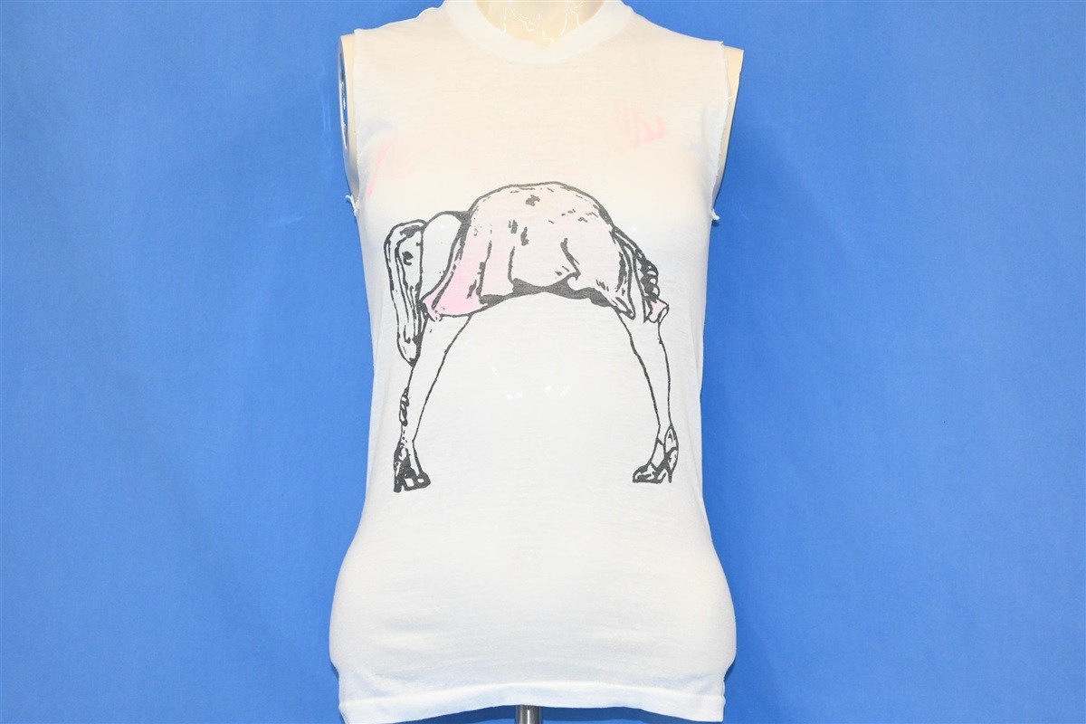 vintage 80s NEW YORK DOLLS PUNK BAND SLEEVELESS CUT OFF FADEDt-shirt WOMEN’S XS