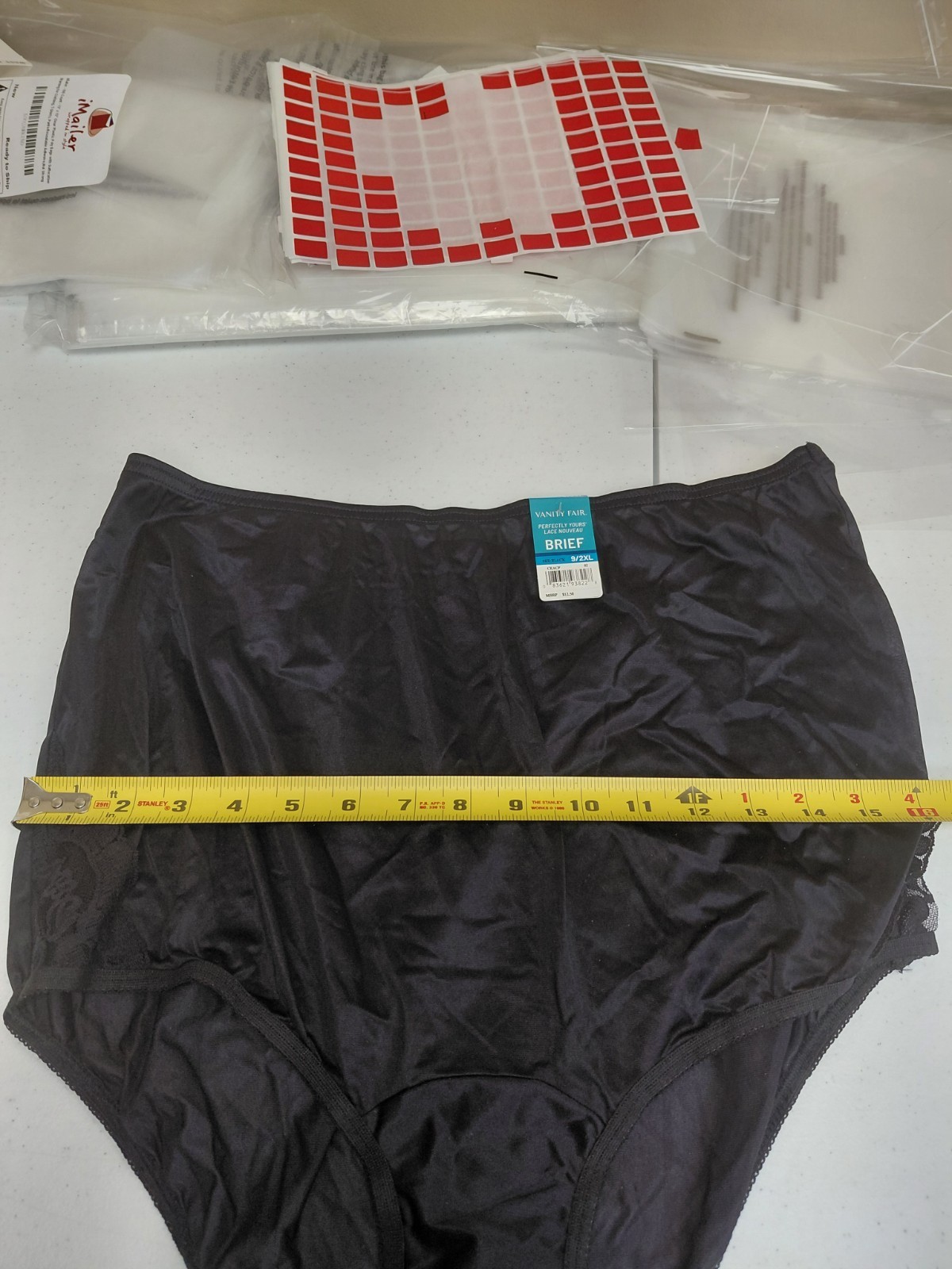Vintage Vanity Fair Brief Mid Black Size 9/2XL