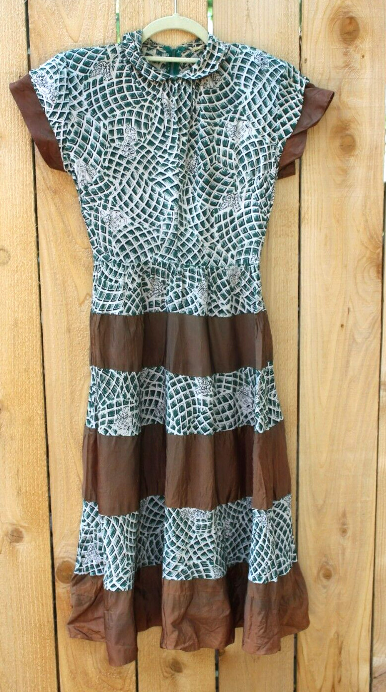 Antique Art Deco Large Girl / Small Women’s Dress Waist 24″