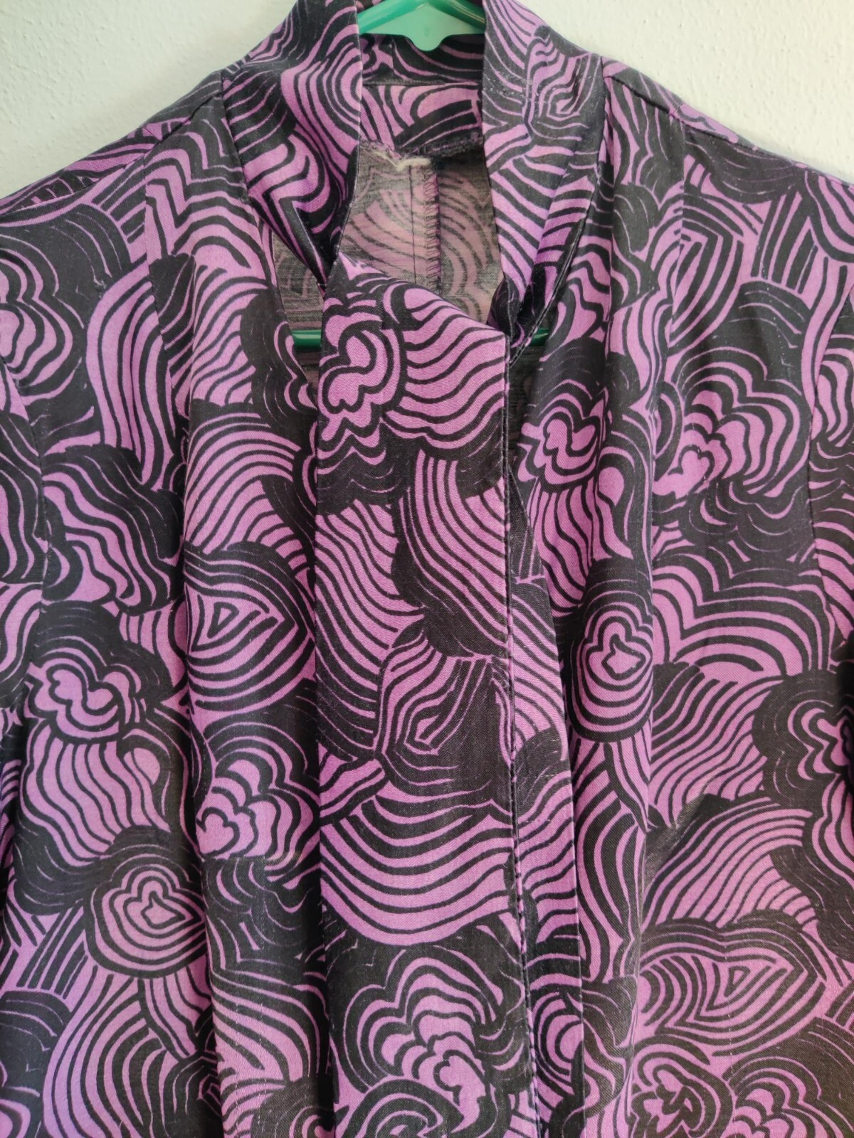 Rare Vintage Dressing Gown (70s from USSR, long, belted, pockets, 49″ L
