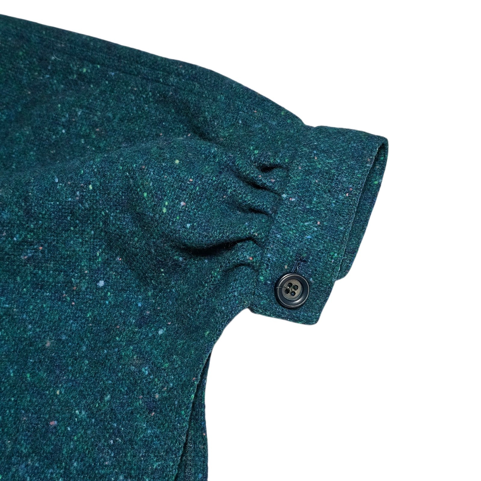 Jimmy Hourihan Pure Wool Donegal Tweed Walking Cape Ireland Green Speckled