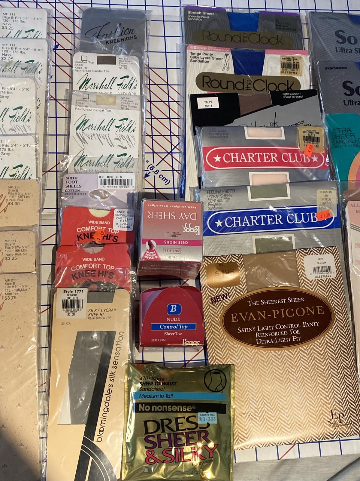 HUGE LOT 35 Pairs Vintage 80’s Pantyhose Mixed Colors Sizes Styles Brands L’eggs