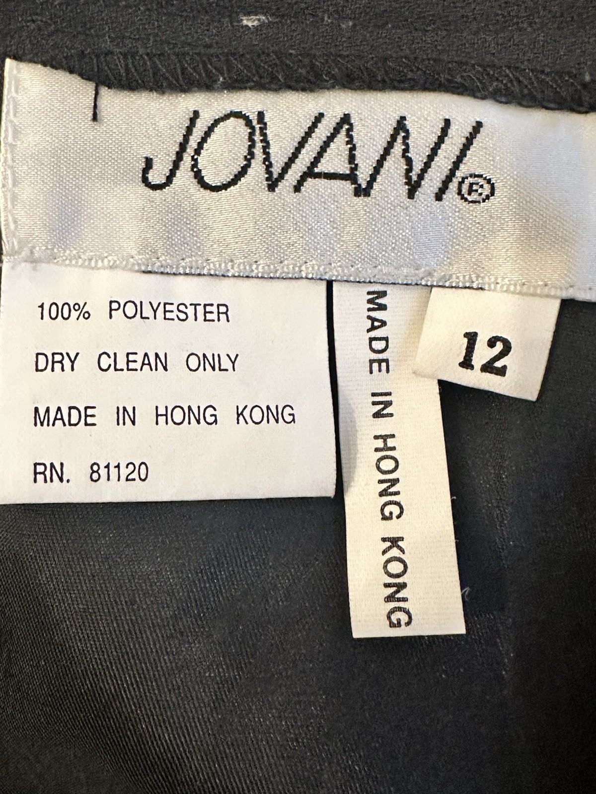 Vintage Jovani Dress Suit Size 12 Beaded Black Jacket / Skirt Evening Set Rare