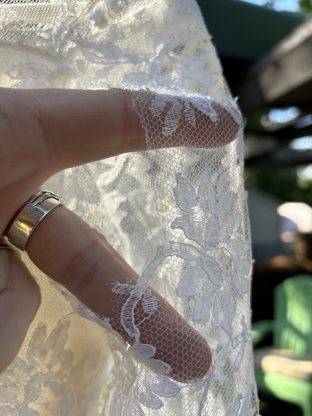 1950s Tea Length Wedding Dress w/ Vintage Tulle & Lace Bridal Cupcake Romantic S