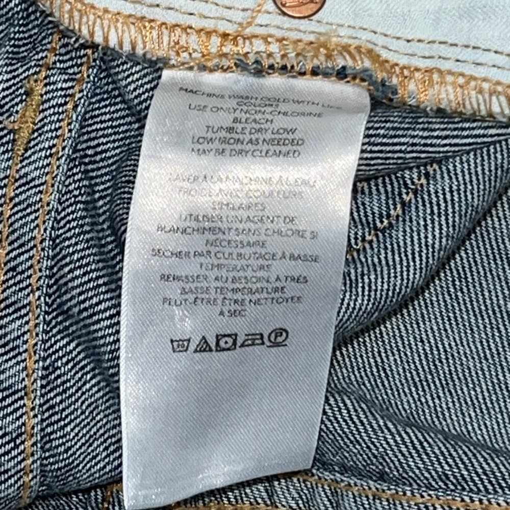 Free People- We The Free Jeans Size 24 Button Fly 100% Cotton Vintage Wash