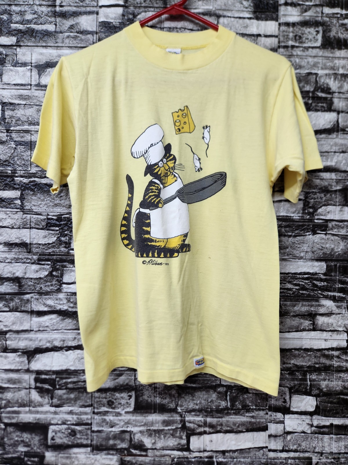 Vintage 70s 1975 Crazy Shirts B Kliban Cat T-Shirt Med Chef Cat RARE