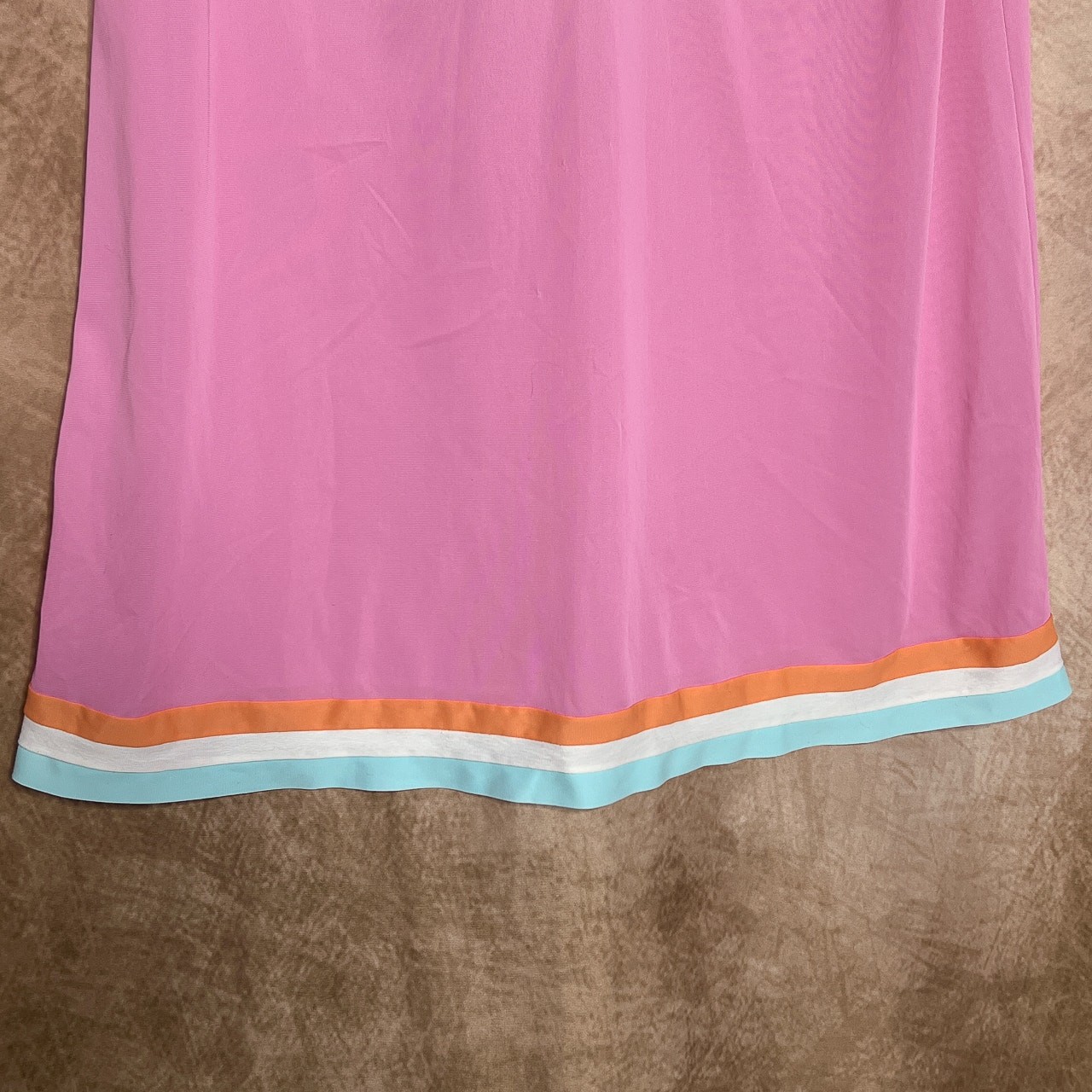 Vintage 60s Union Made Pink Mini Mod Shift Dress Sleeveless Retro Disco GoGo