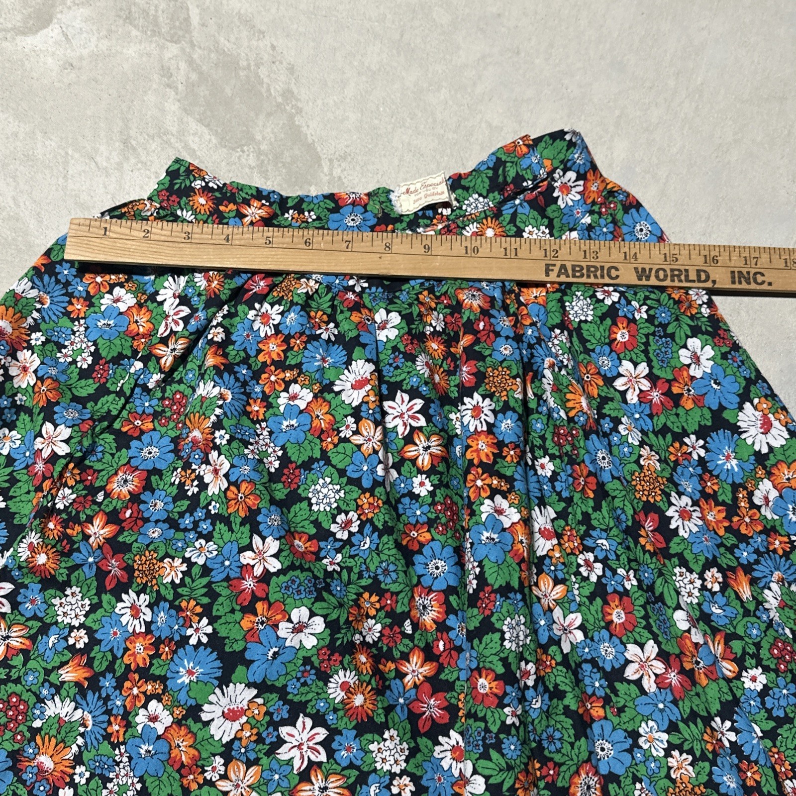 Vintage 1970s Floral Maxi Skirt Boho Tapestry SZ Small Sara Goldstein Hippy