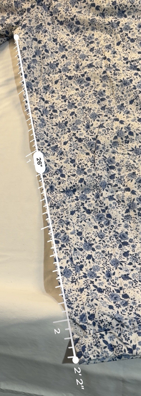 Vintage Neilsons Blue White Floral Pleated Cotton Pants Trousers Size 12 USA