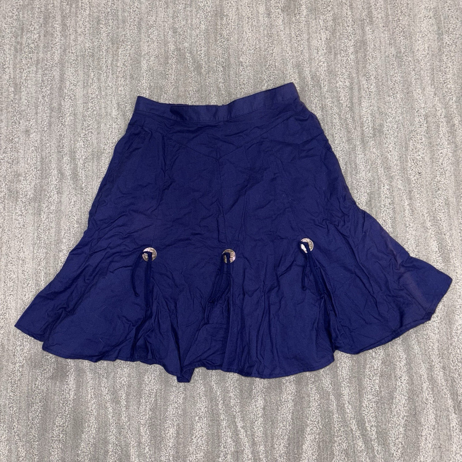 VTG 1849 Authentic Ranchwear Western Skirt W/ Conchos Made In USA Women’s Sz M