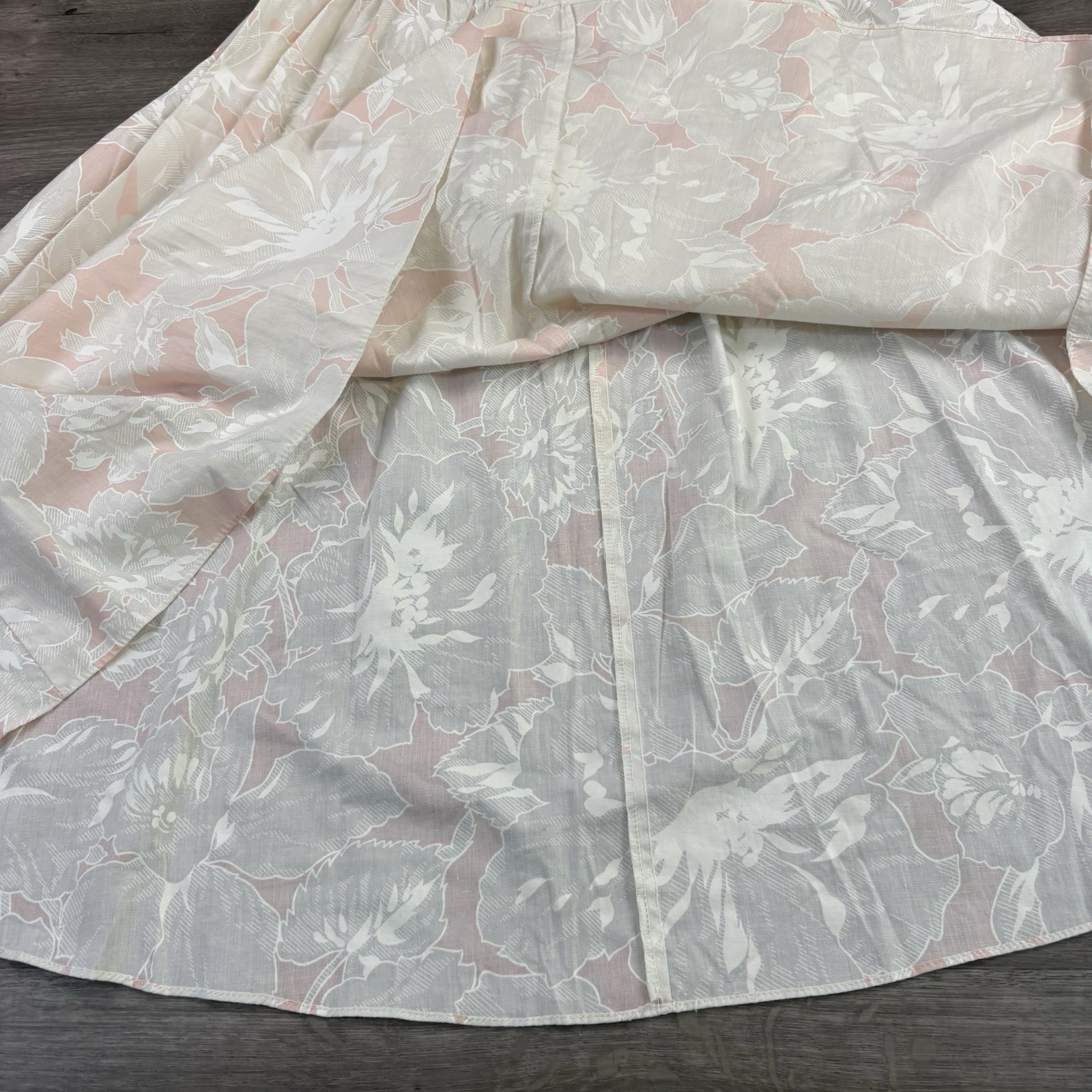 Vintage 80s Wild Dress Floral High Low Prom Dress Pink Ivory 9/10 XS USA Made