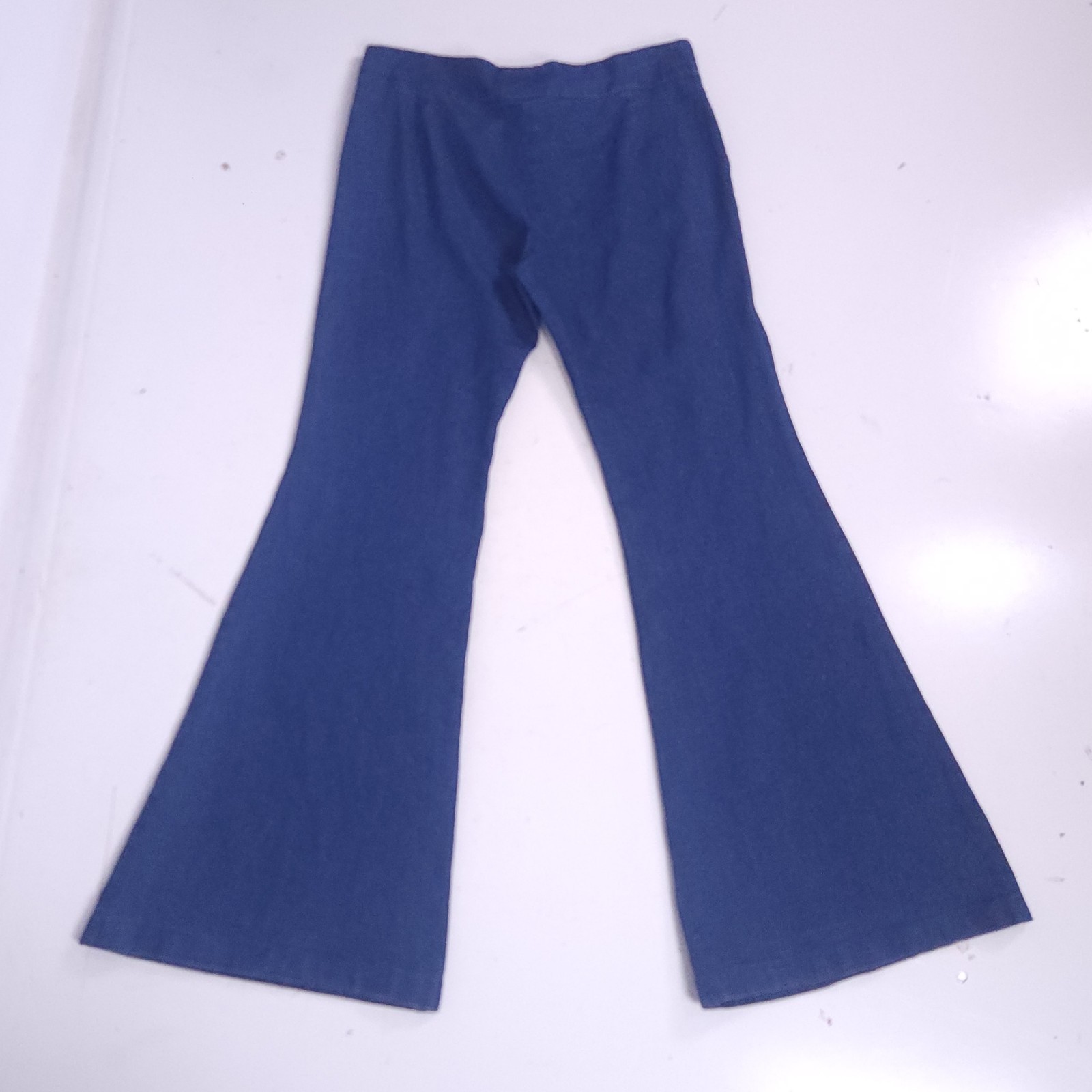 Vintage 70s Denim Flare Jeans Ladies 10 Rave Cyberpunk Hippy Retro Bell Bottoms