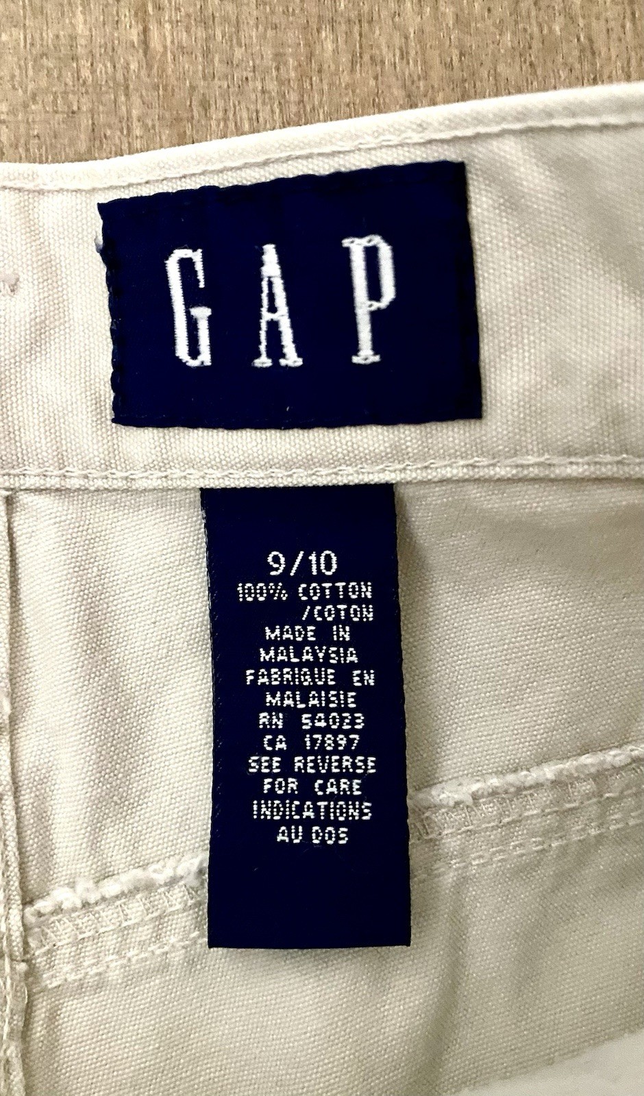Vintage 90s Gap Chinos Womens 9/10 28×29 Tapered High Waist Mom Off White Cotton