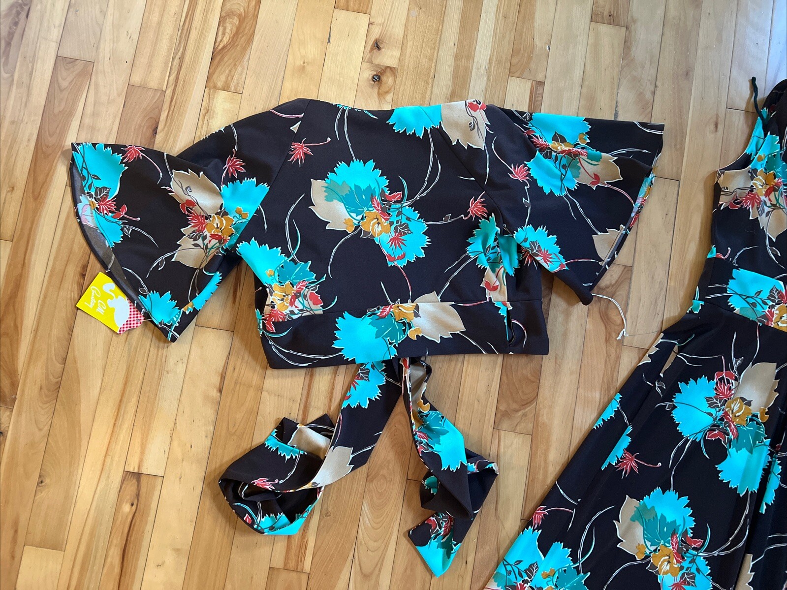 C.M. Courtney Vintage Maxi Dress & Cropped Wrap Jacket USA Made Women’s 9/10