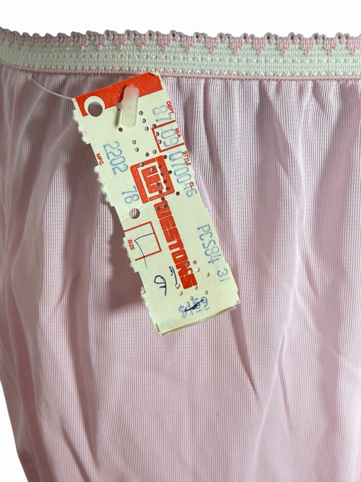 Pink Skirt Half Slip W/ Floral Embroidery & Lace Trim Vintage 60s/70s Coquette L