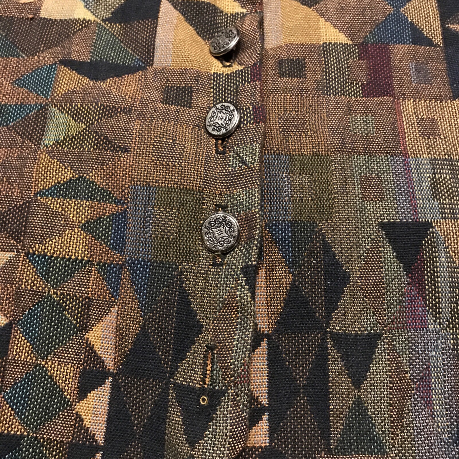 vtg beldoch popper womens L USA button up vest 1990’s a9