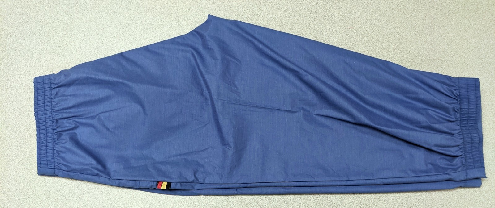 Vintage Sunbuster Cropped Joggers Blue Medium 30 Made In USA Polycotton