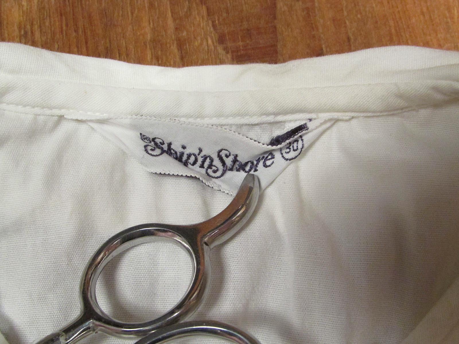 Vintage 1950s New Holland Sperry Rand White Bowling Team Shirt Blouse Rishel 1/2