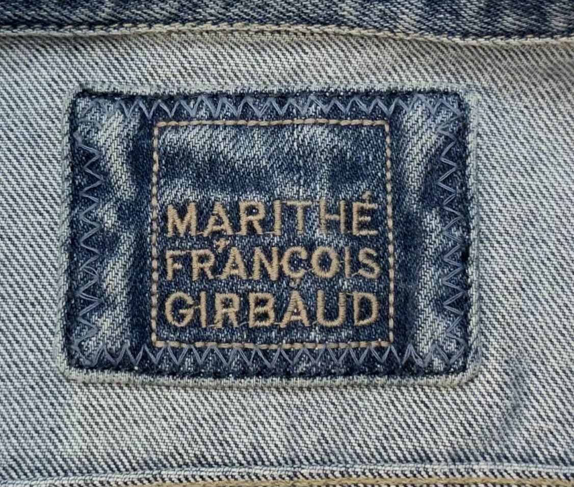 Vintage 90s Marithe Francois Girbaud Jean Denim Trucker Jacket Sz M Chest 39 EUC