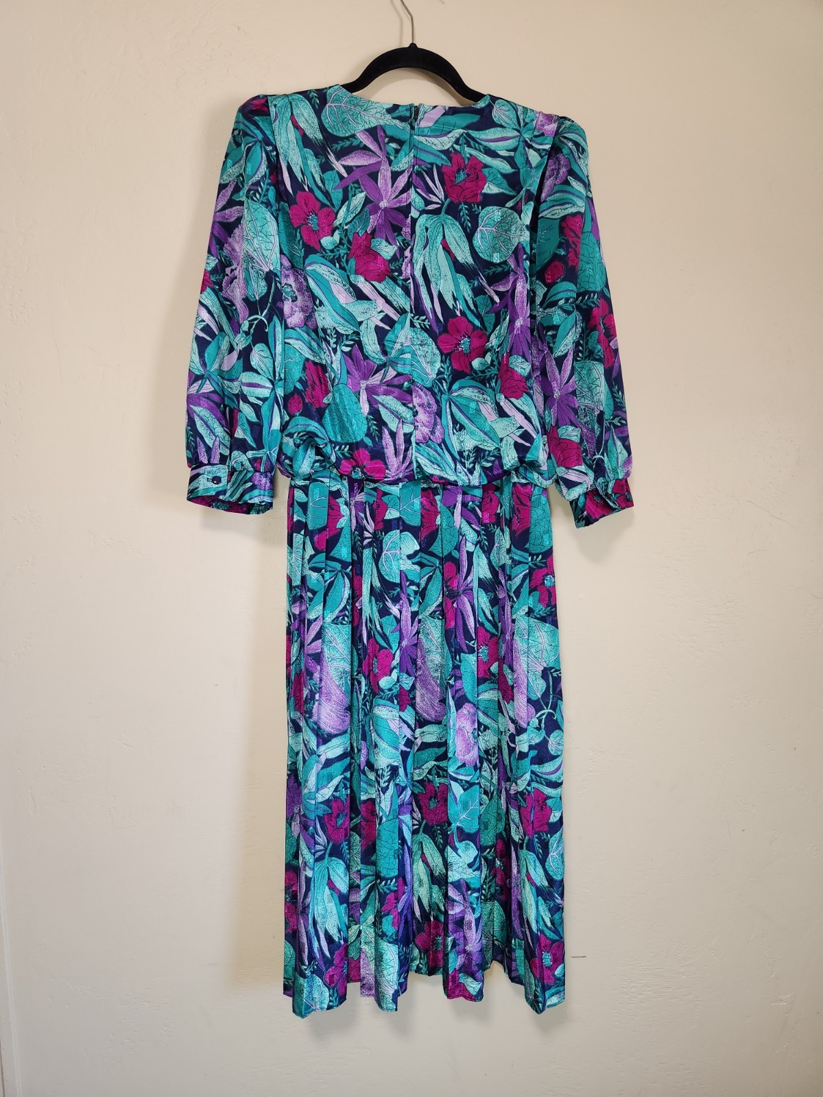 Vintage Shelly Michaels Floral Blouson Dress Size 7/8