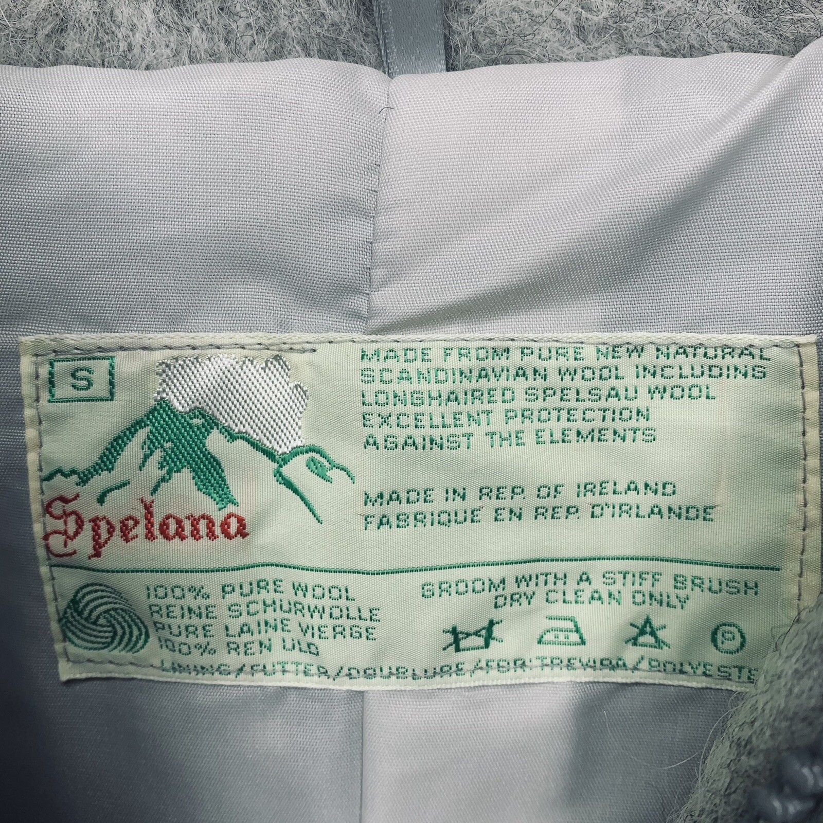 Spelana Scandinavian Wool Full Zip Coat Womens SM Made in Ireland NWT Vintage