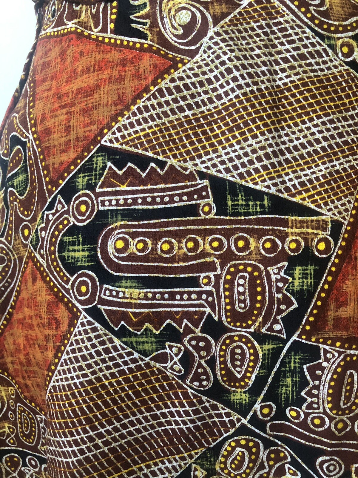 1960’s Mid Century Tribal Print Maxi Skirt