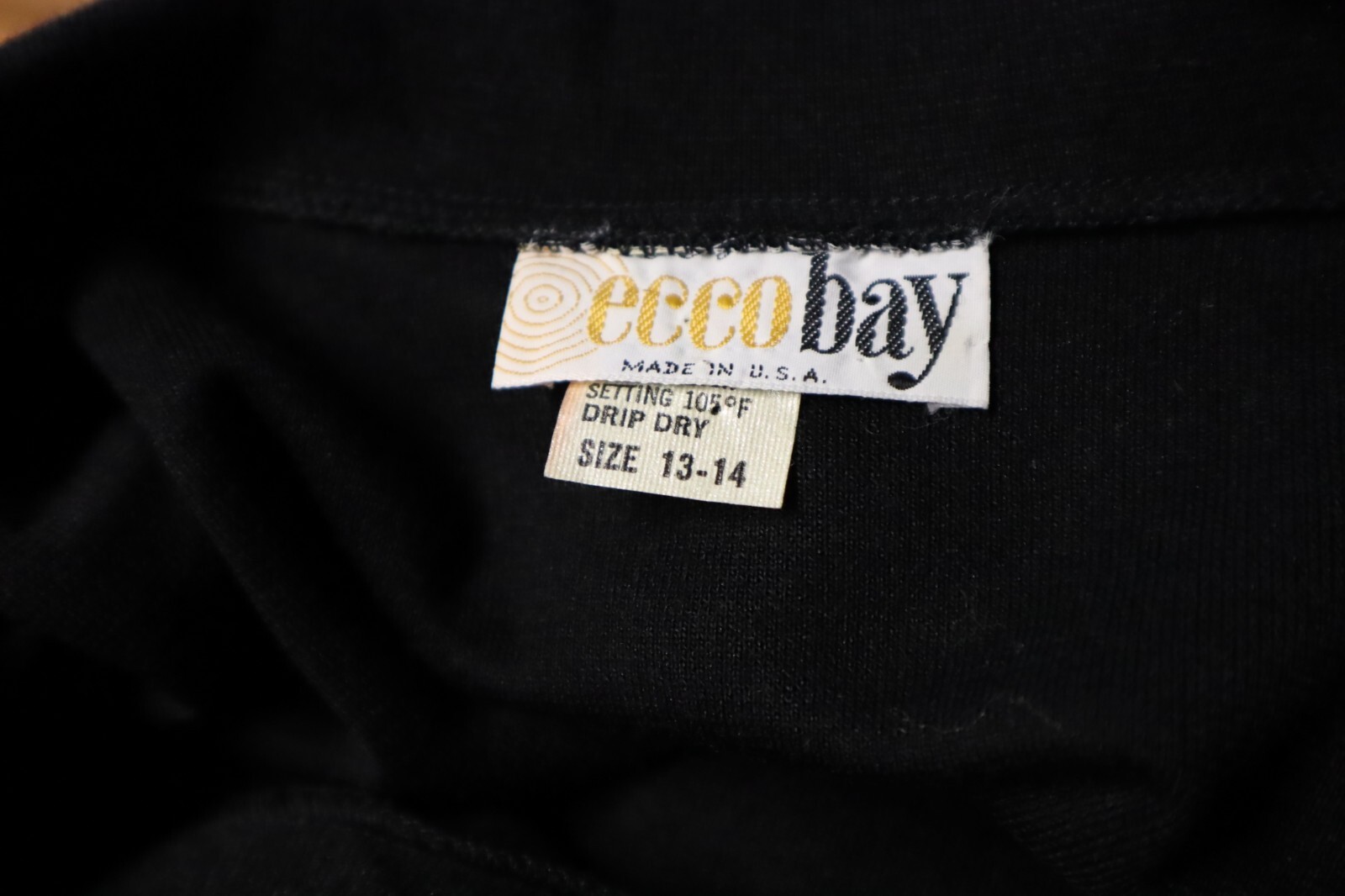 Vintage 70s ECCOBAY womens black jacket size 13/14 (USA)