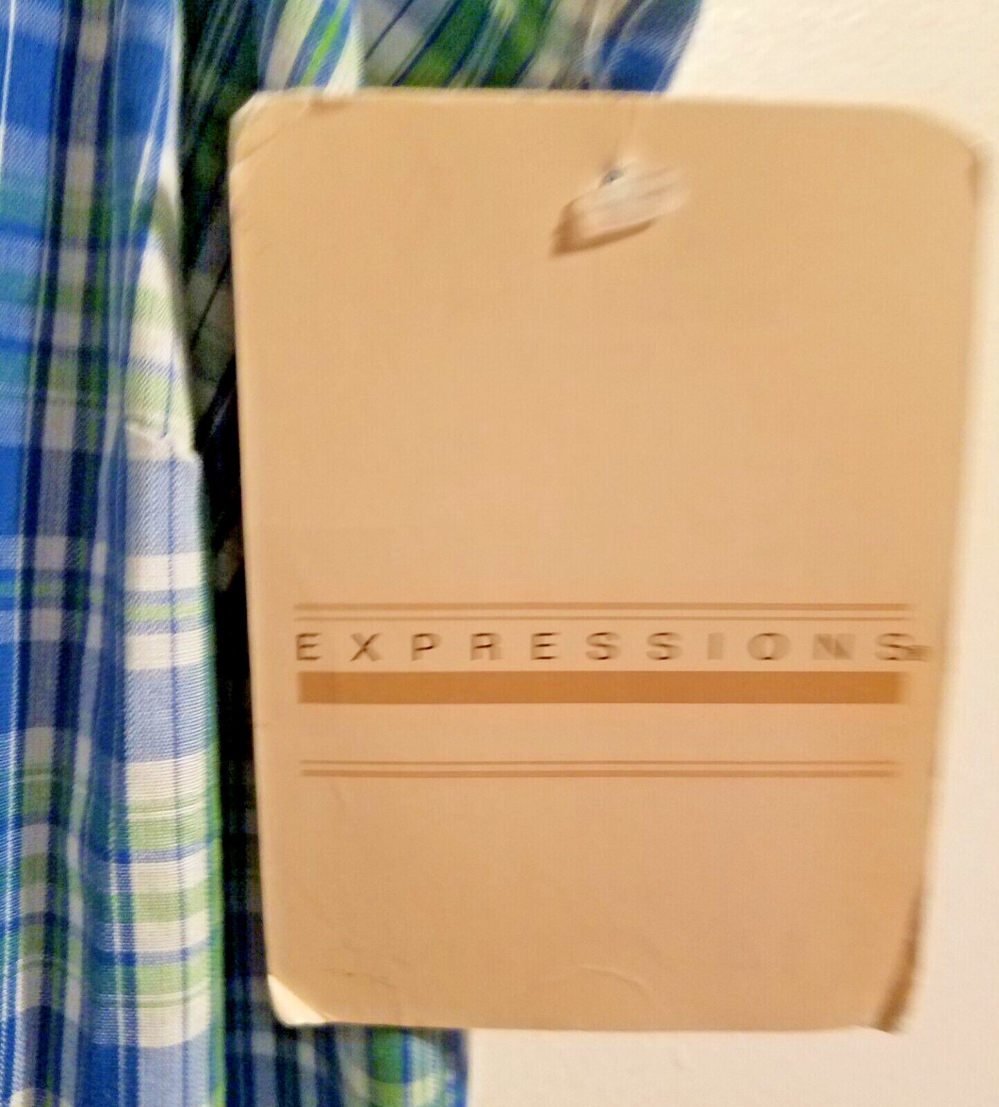 NWT Vtg Expressions Women’s Plaid 100% Cotton Poplin Summer Dress, Size 14