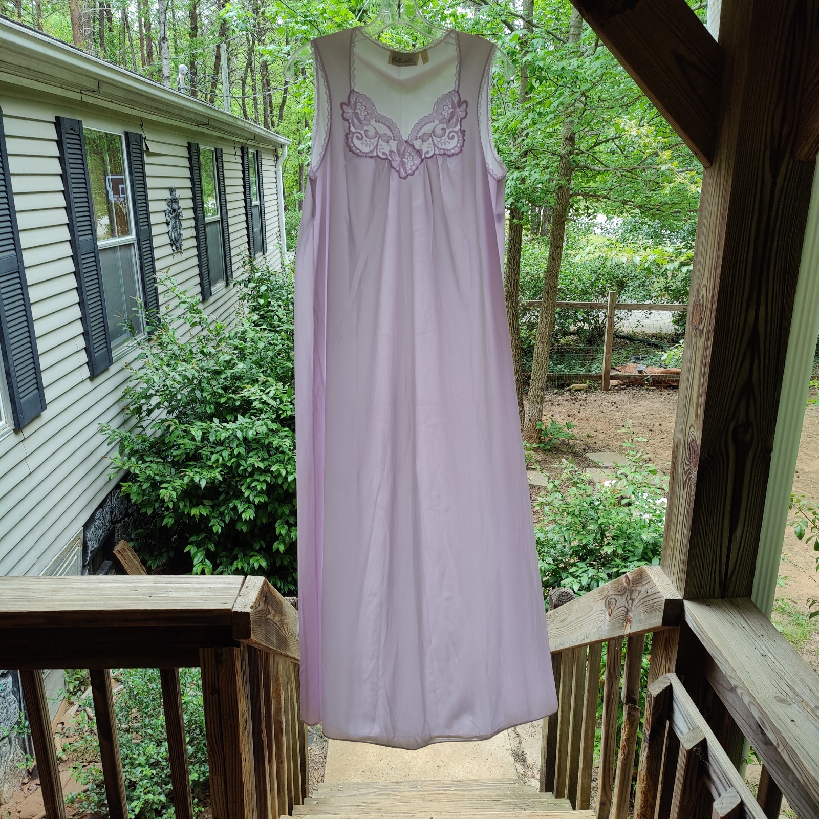 VTG Lavender Nylon Tricot Maxi Nightgown Collectibles by JC Penney Women’s Small