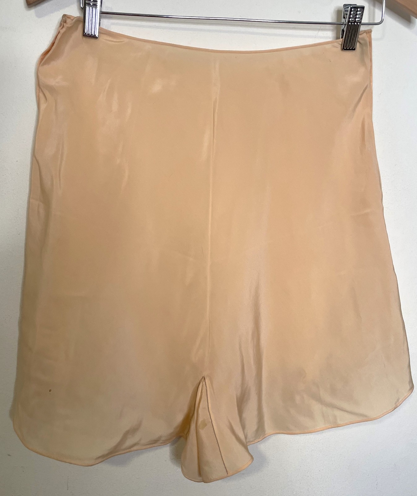 Antique 20s Pink Peach Silk Panties S M NOS Button Side Tap Pants Lace Embr