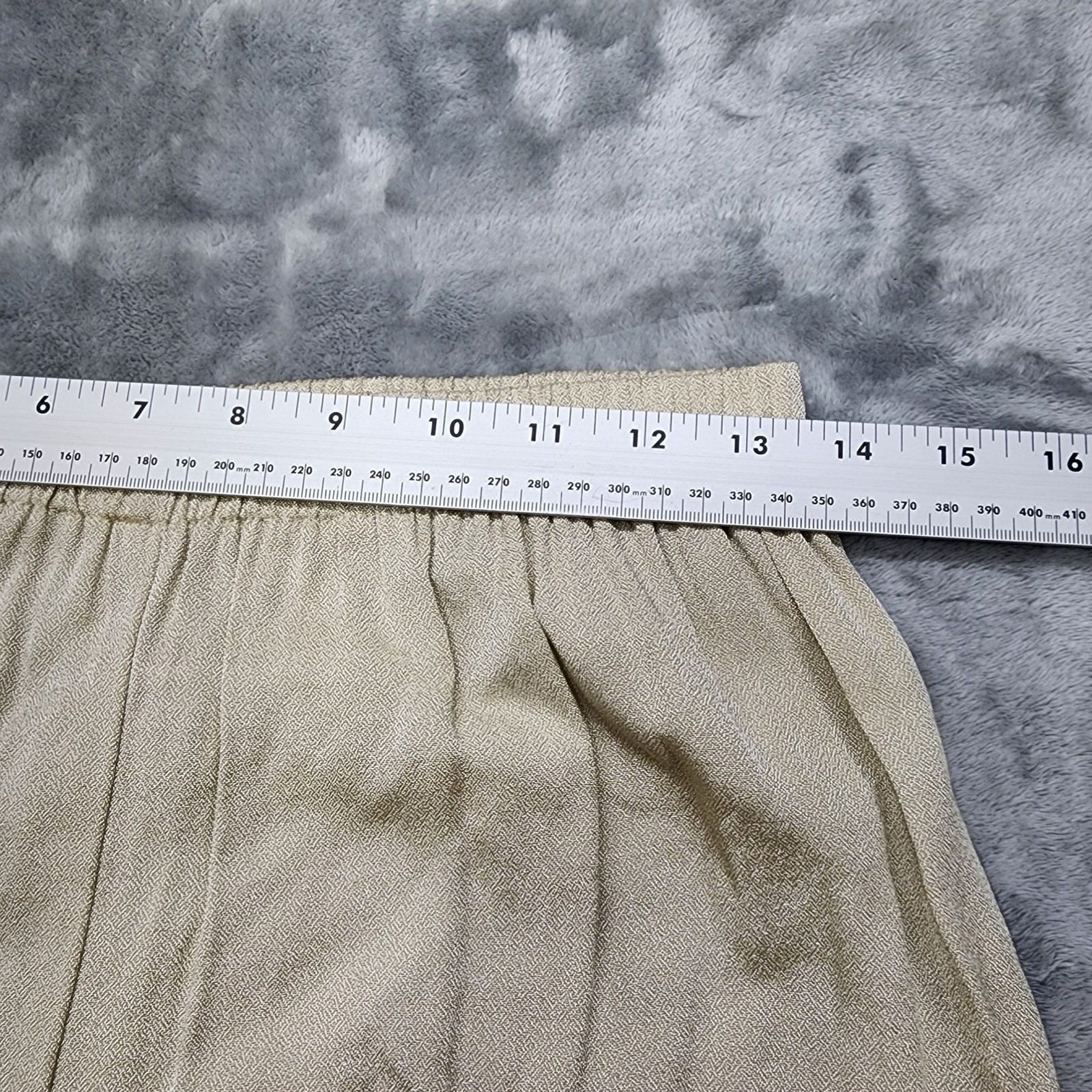 Vintage 80s R&M RICHARDS Pants Womens 12 Gold Metallic Pull On High Rise Formal