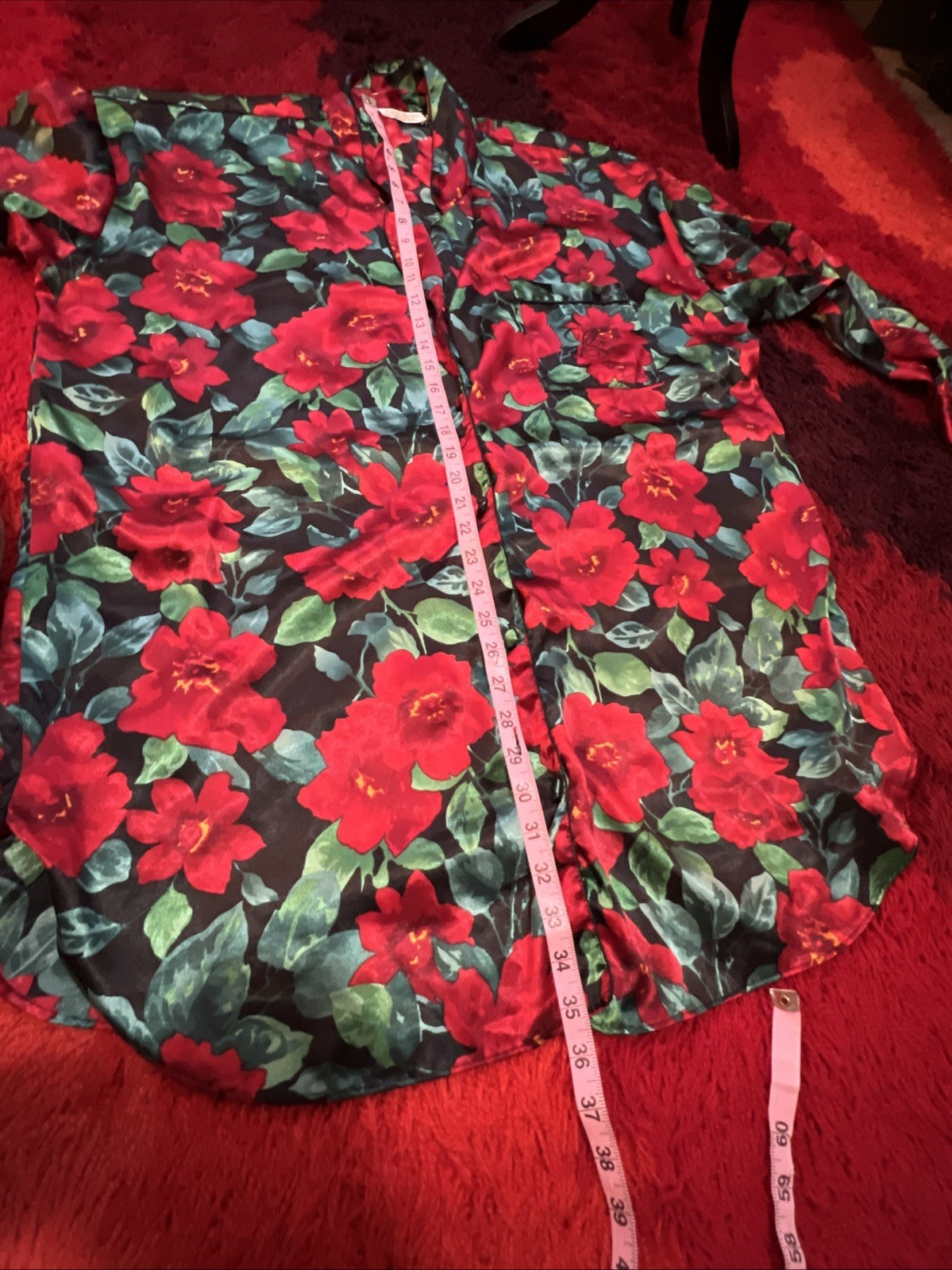 Vtg VICTORIA’S SECRET Gold Label Night Sleep Shirt Chemise Gown Floral XL