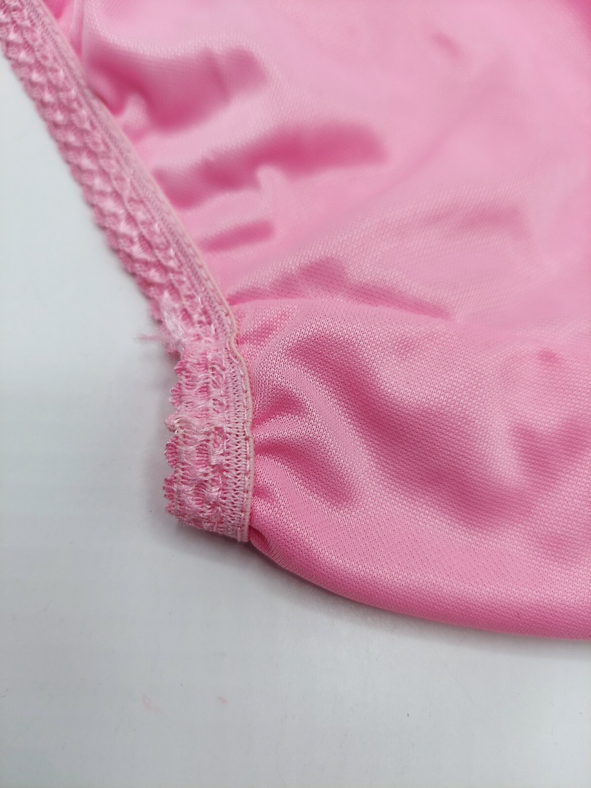 VINTAGE NEW! SEXY CUTE BUBBLEGUM PINK HI WAISTED FLORAL PANTIES SIZE 7/8