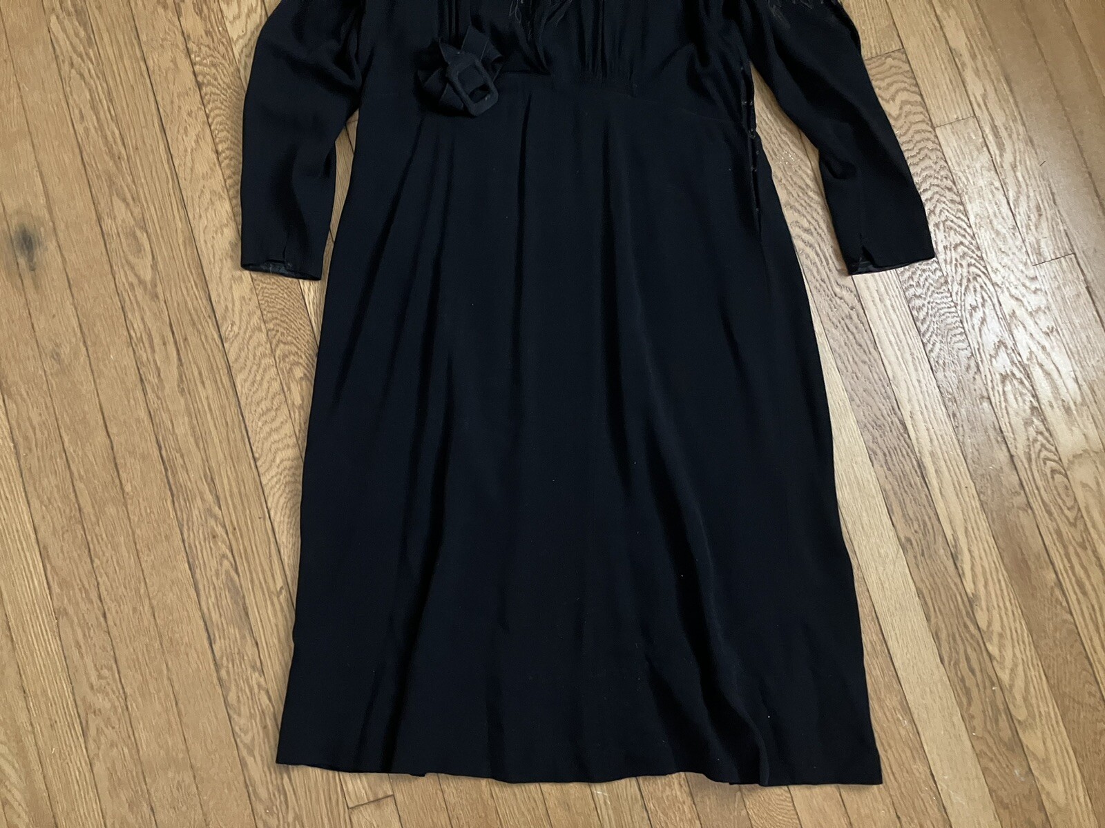 Vintage 1930’s Coco Chanel Paris Adaptation Dress Antique Black Women’s Large