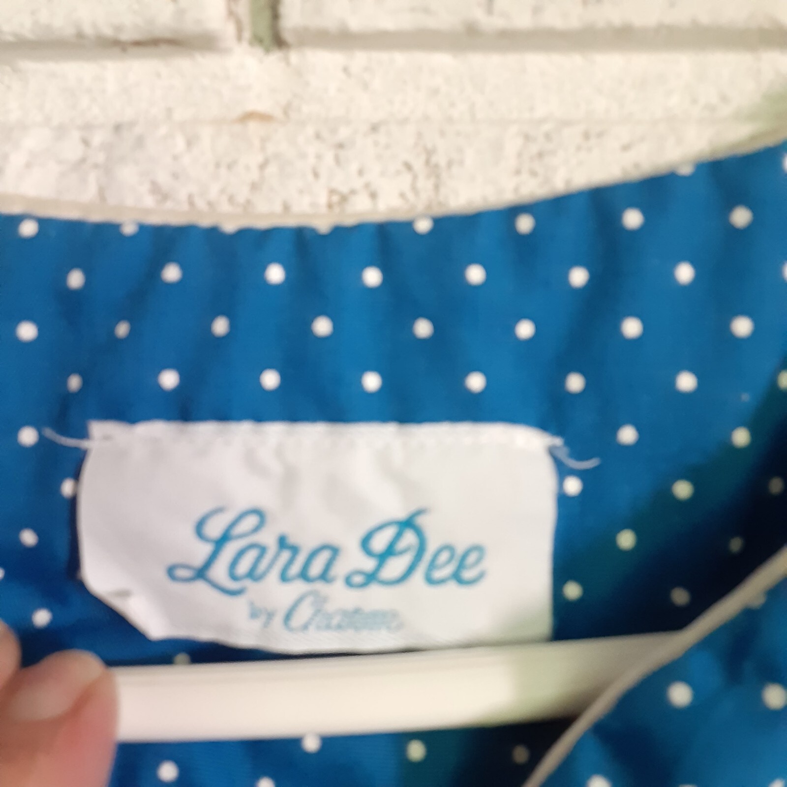 Vintage Lara Dee Charm Polka Dot Embroidered Robe sz 52