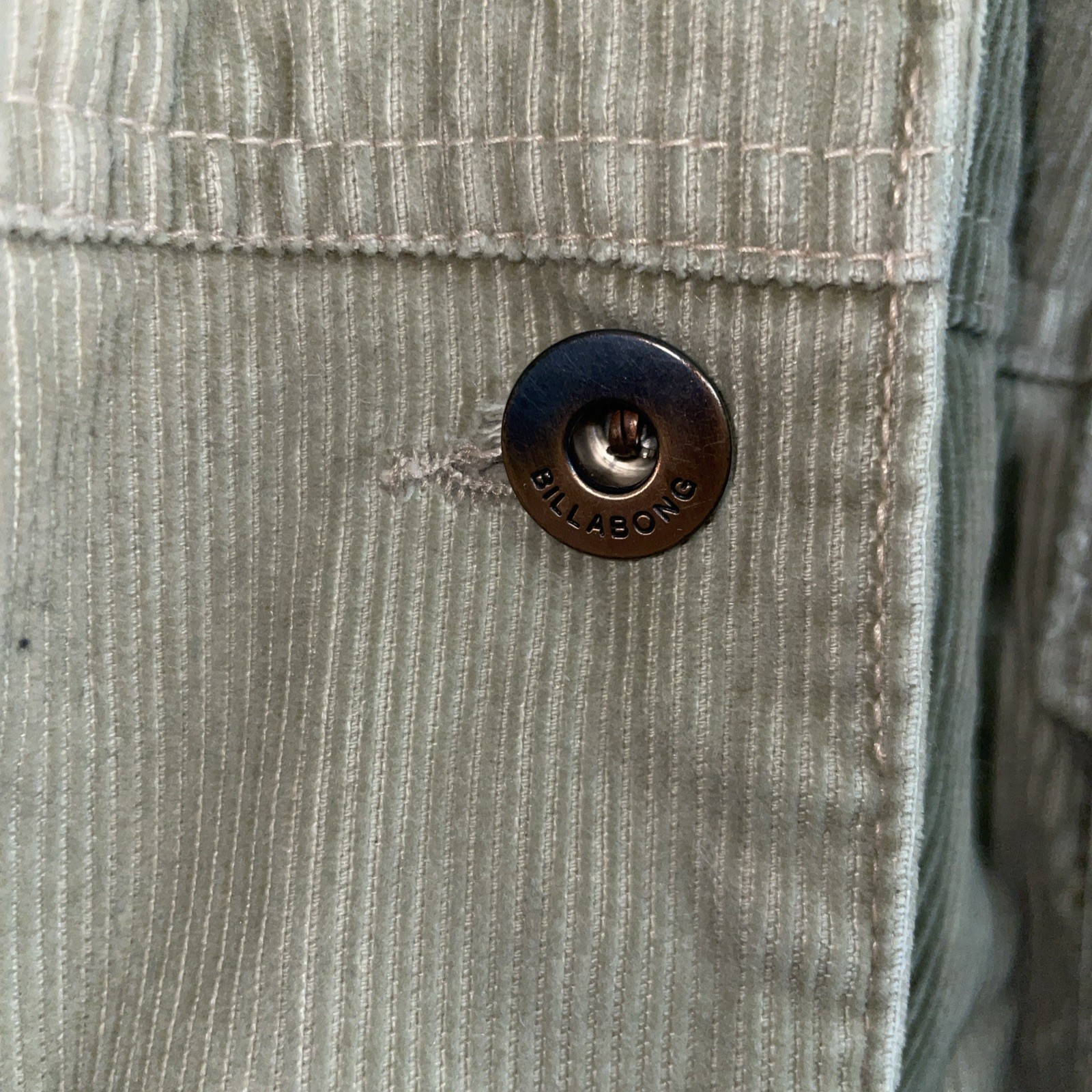Vintage 80s 90s Billabong Tan Corduroy Button Up Jacket Women’s Size Large