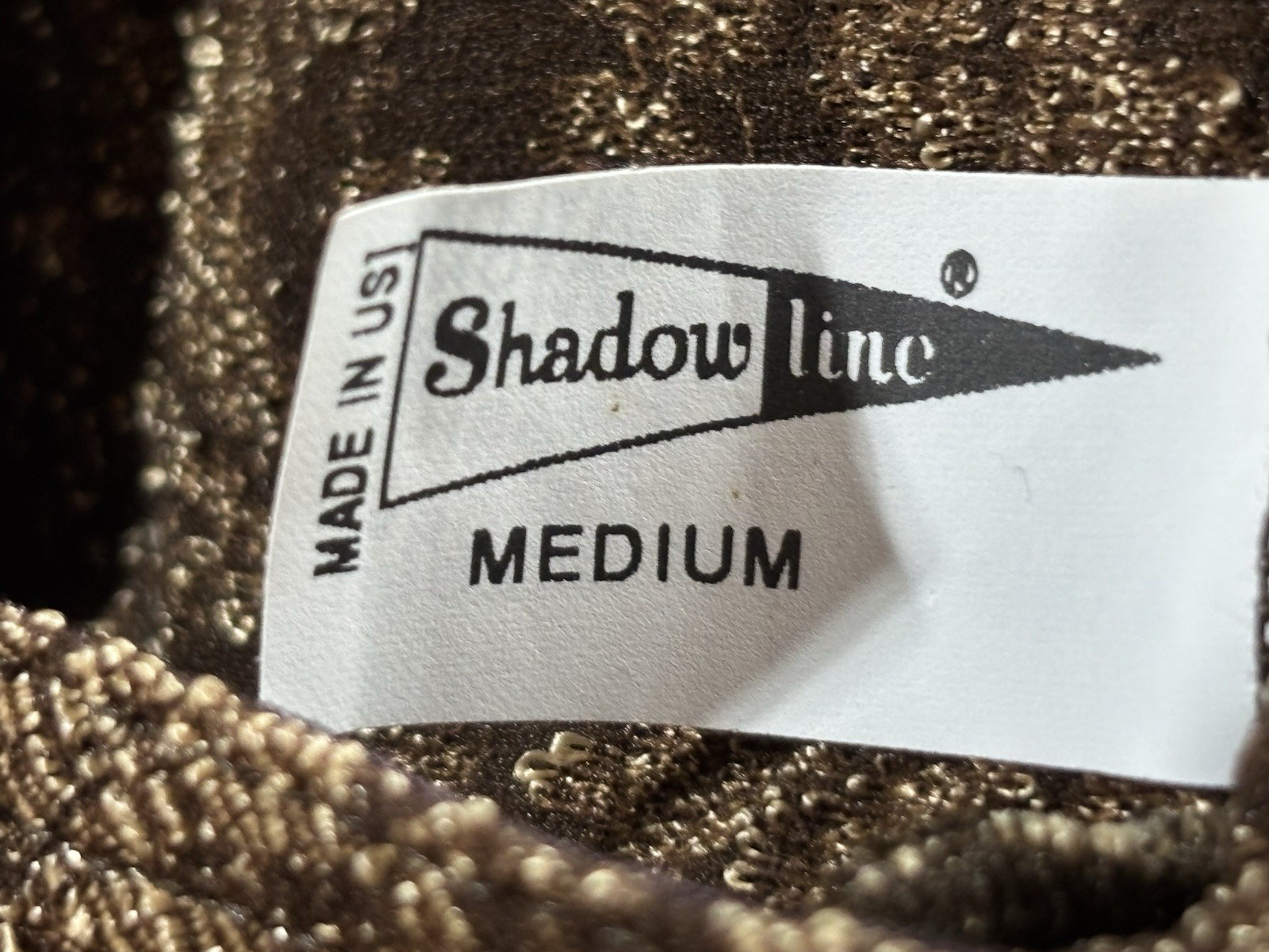 Vtg Shadowline Nylon Nightgown Women’s M Chocolate Brown Nylon Long Made USA