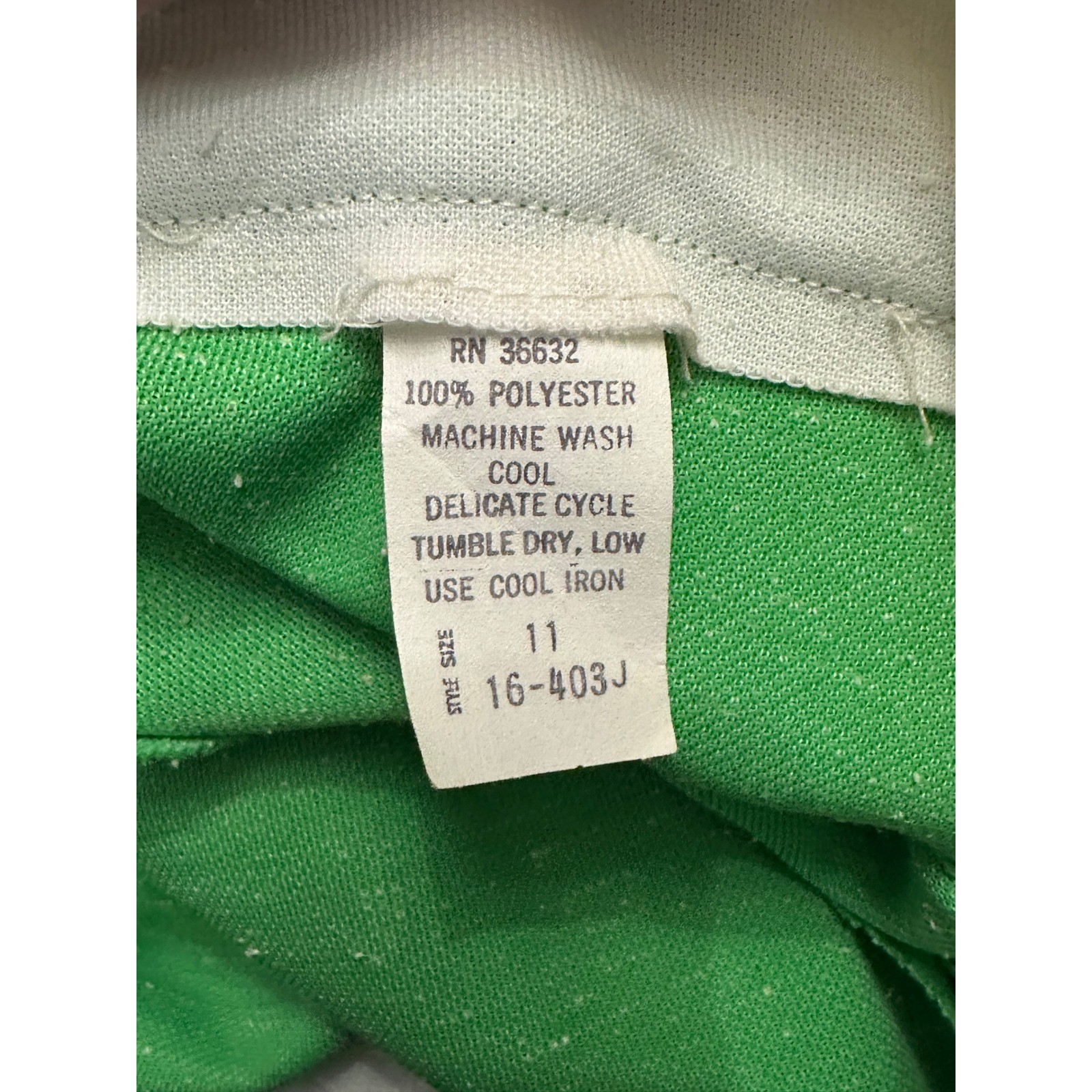 Vintage Jerell of Texas Green White Colorblock Mod Mini Dress 70s Size 11
