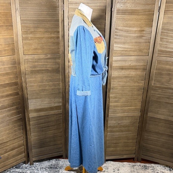 PG Collections Ginger Bort Denim Patchwork Maxi Dress & Jacket Set Womens 10