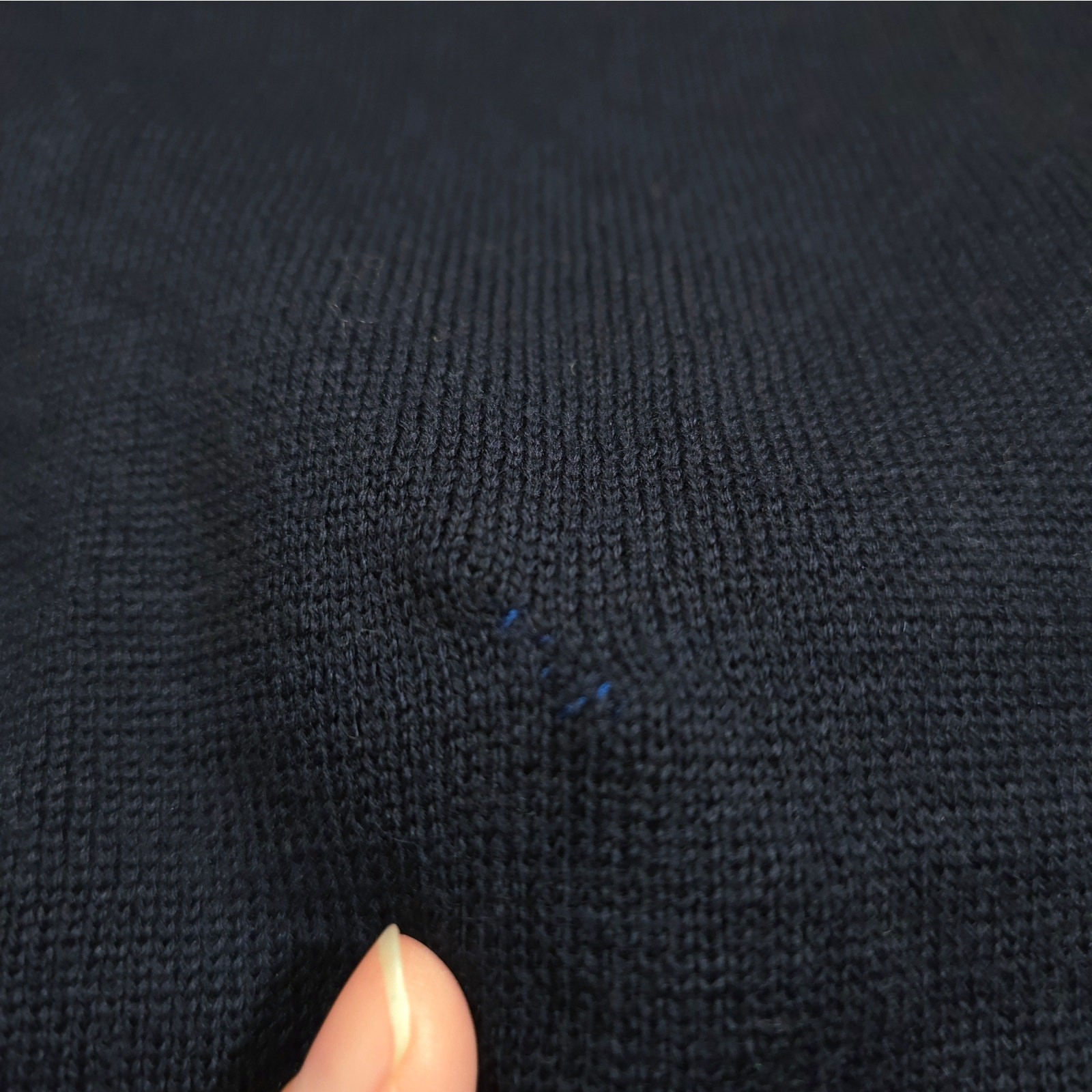 Vintage Talbots Navy Cardigan Shoulder Pads Women Size XL 100% Merino Wool