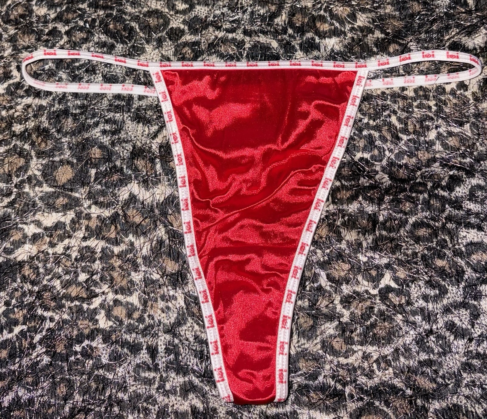 Lei Y2K Second Skin Hot Red Vintage M Thong String Bikini Panty Underwear