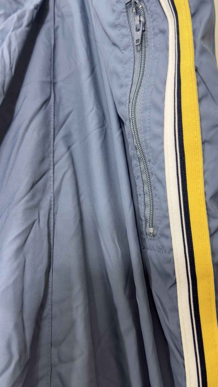 VTG Old Navy 2 Piece Blue Yellow Lining Cotton Track Suit Jacket Pants XXL Y2K