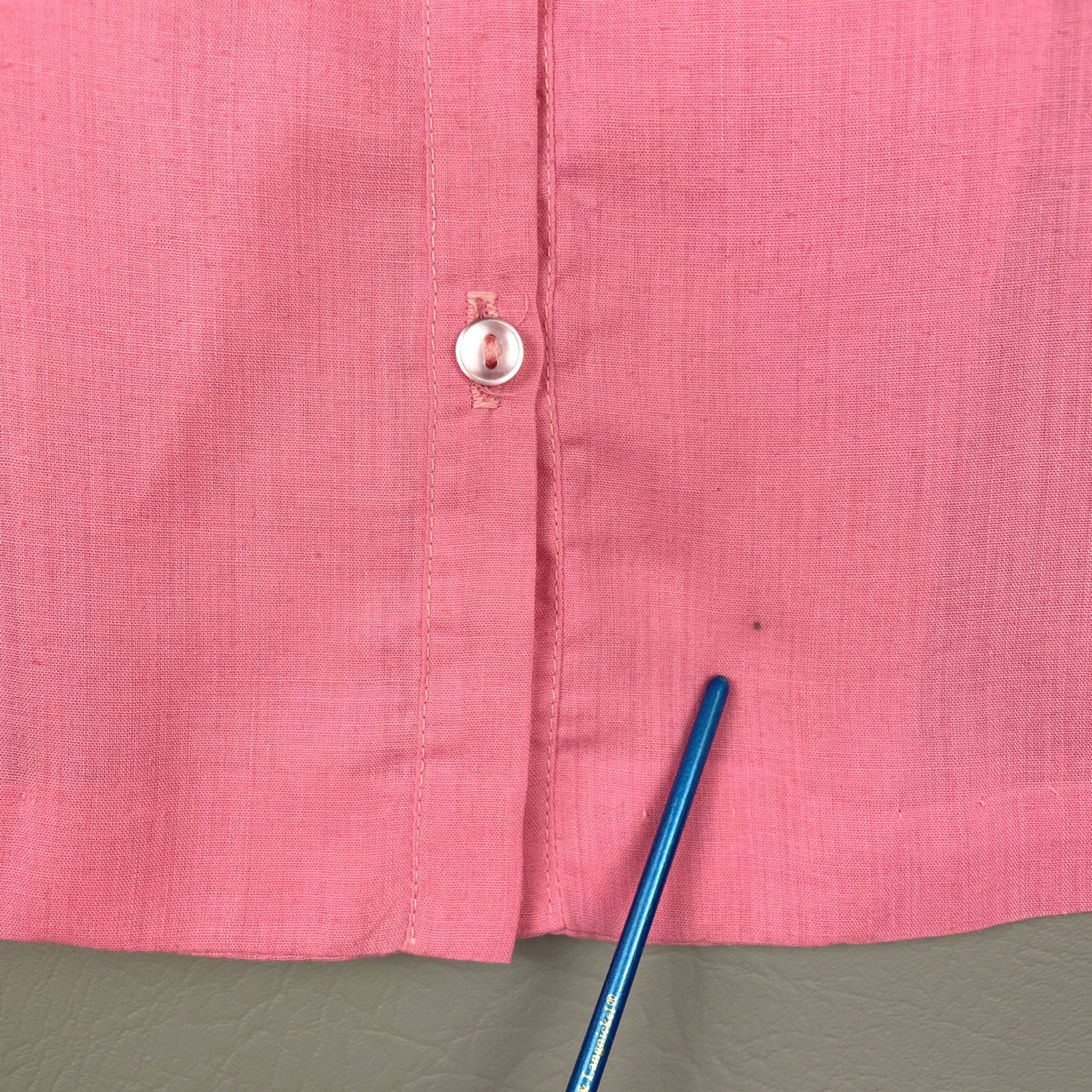 VTG 70s Pink Ruffle Front Blouse Bell Sleeve Button Down Top Womens S Barbiecore