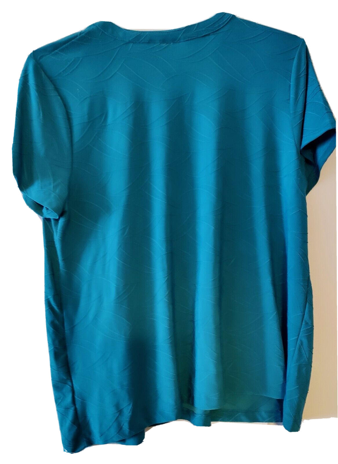 VTG CROFT & BARROW GREEN SIZE XL POLYESTER/SPANDEX V-NECK BLOUSE TOP