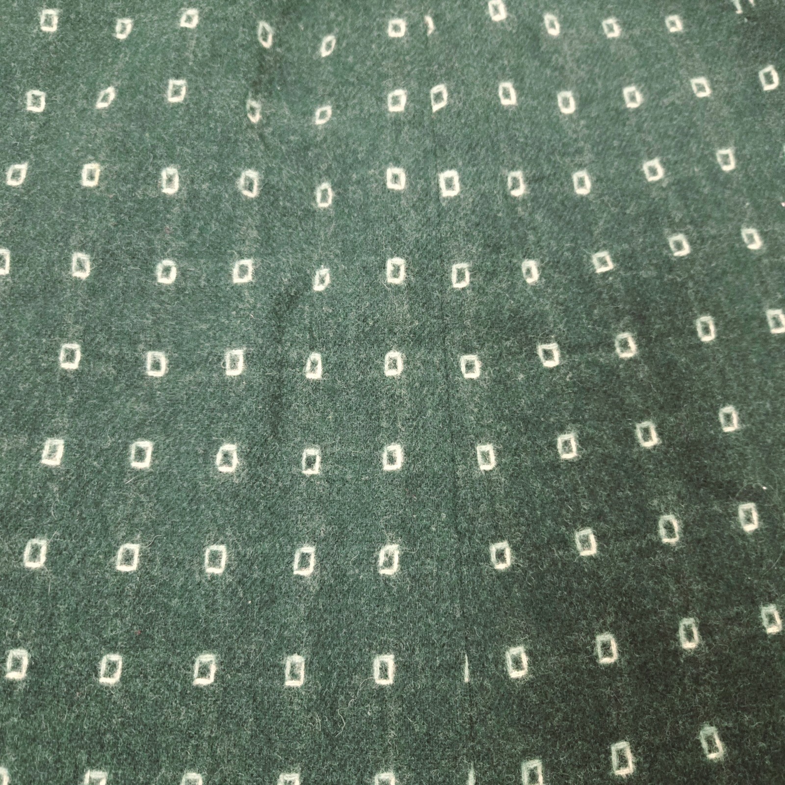 VTG 1950s Green Atomic Square Wool Skirt By Lampl Fashions Ohio Midi 25” Waist