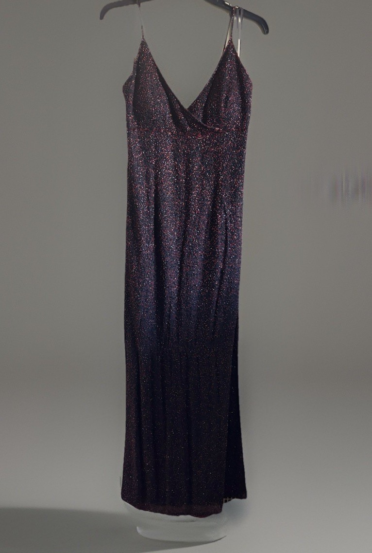 Vintage Adrianna Papell 100% Silk BEAUTIFUL Evening Dress.beaded /14